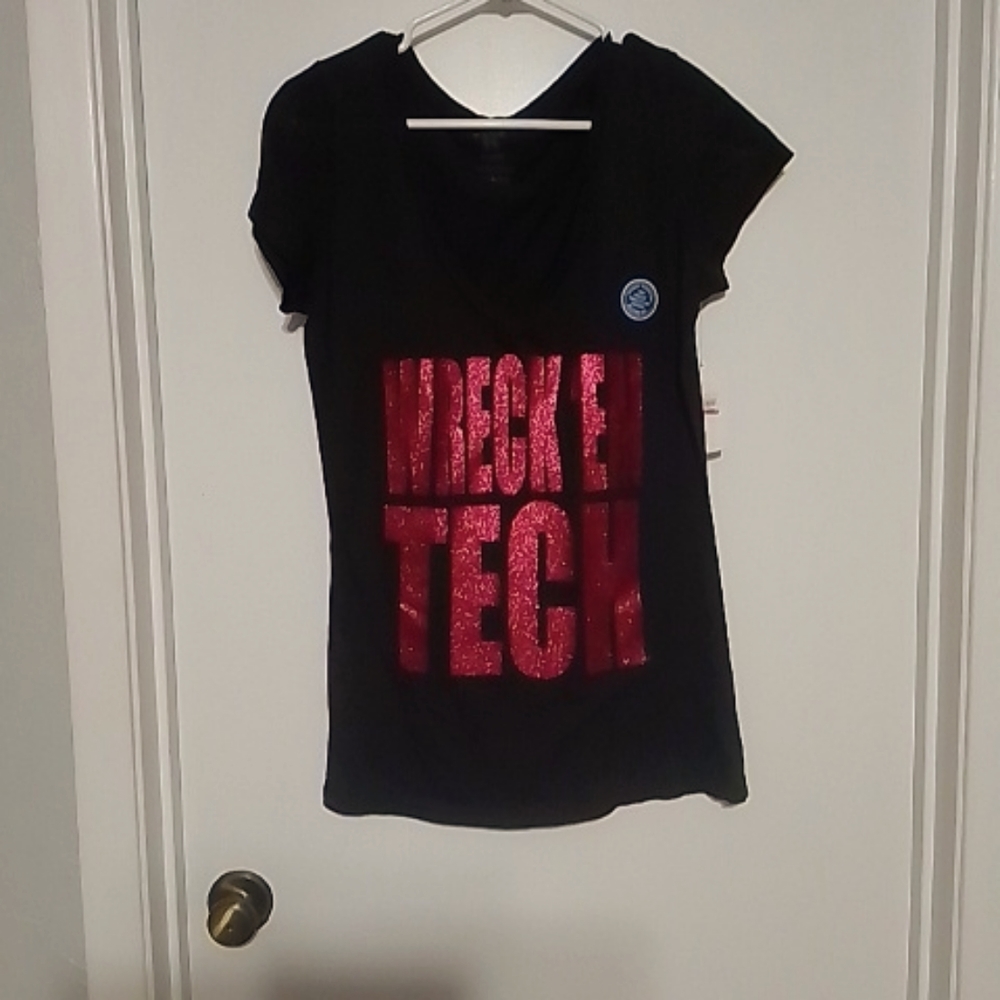 NWT - XLARGE TEXAS TECH-BLACK V-NECK T-SHIRT